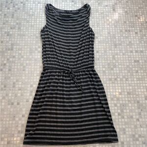 Max & Mia Striped Cowl Neck Dress